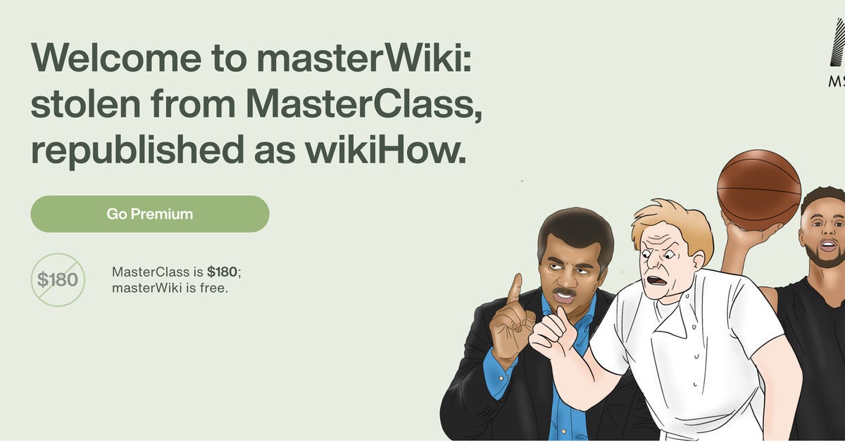 MasterWiki is a terrible WikiHow-style rip-off of MasterClass - The Verge