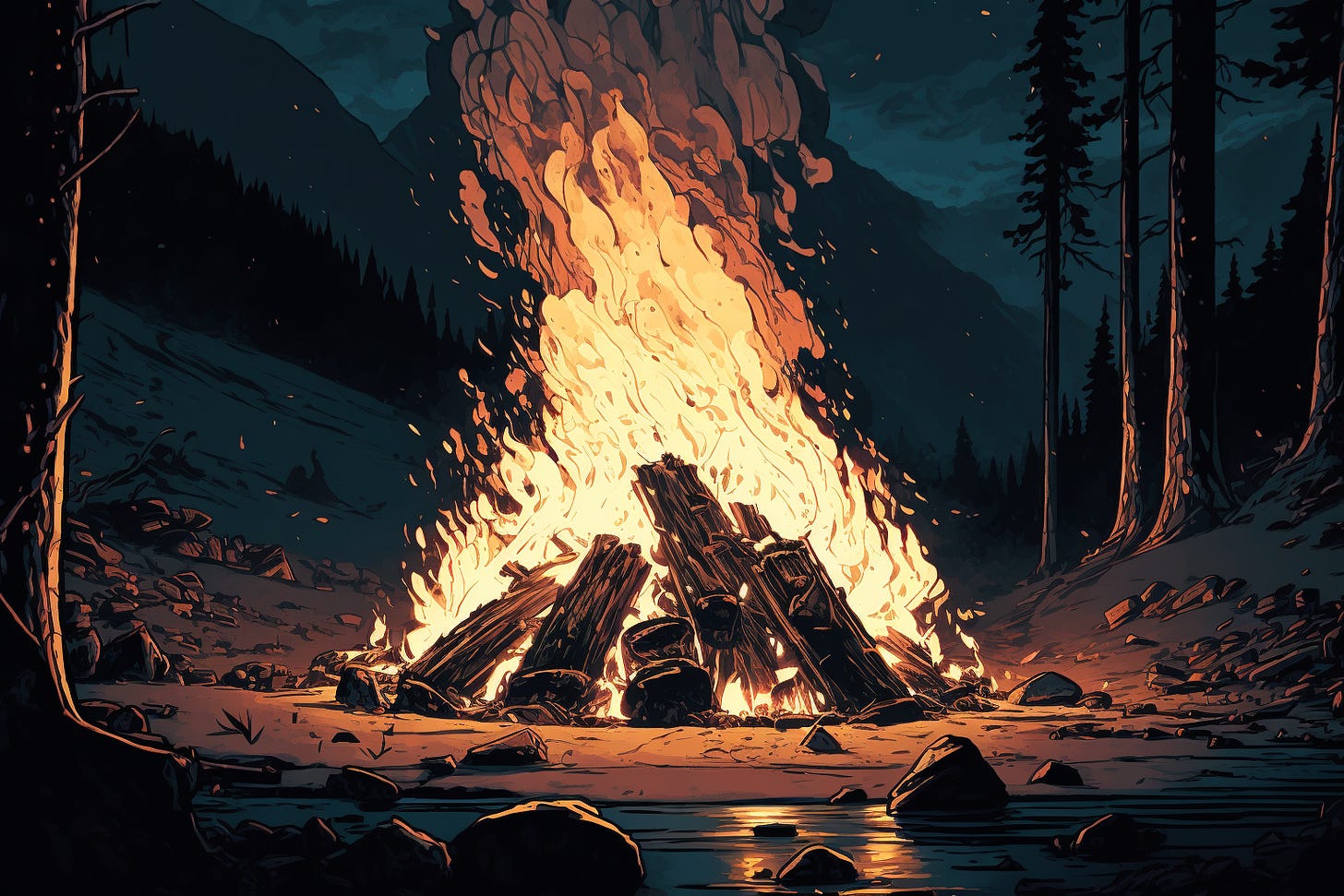 A raging fire, graphic novel