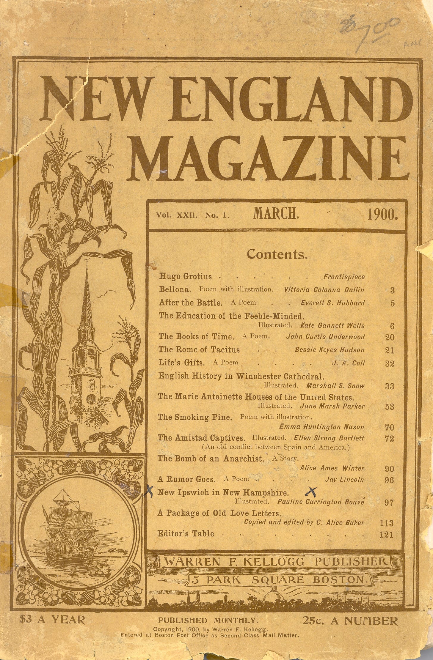 Cover of the  New England Magazine