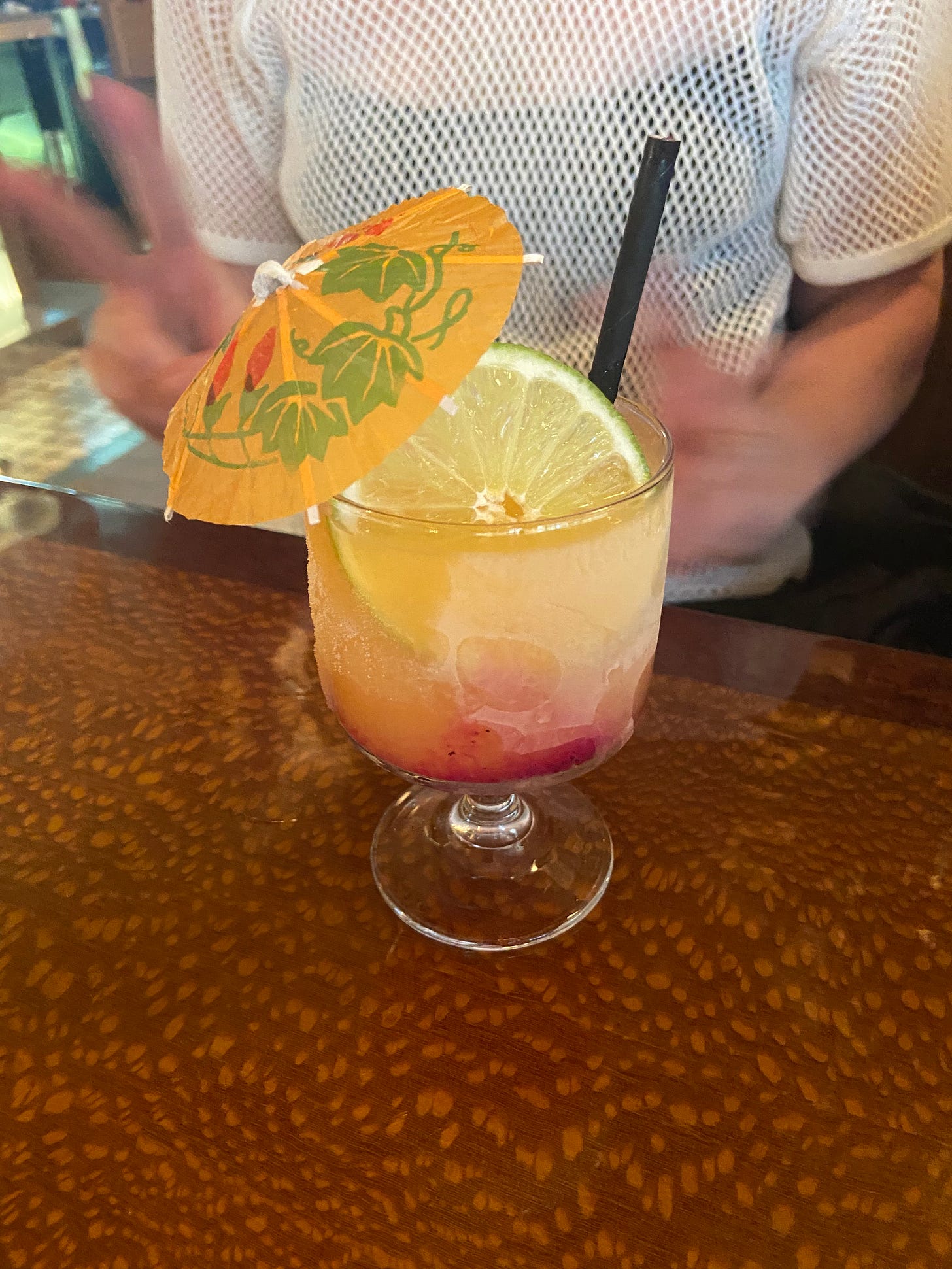 The Bloodsport frozen cocktail at Thai Diner in NYC