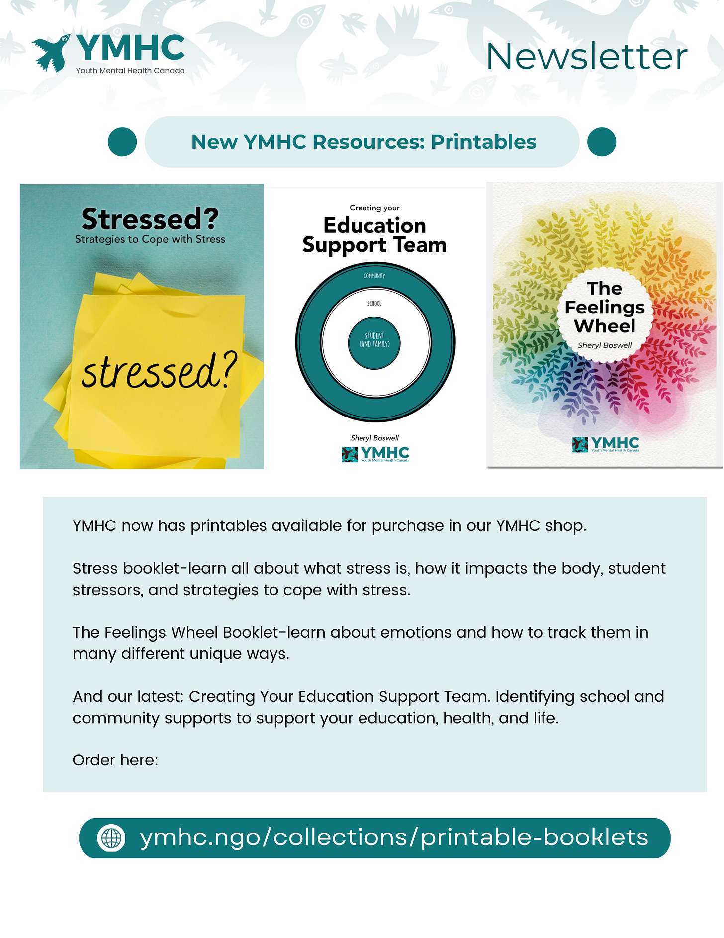 New YMHC Resources: Printables