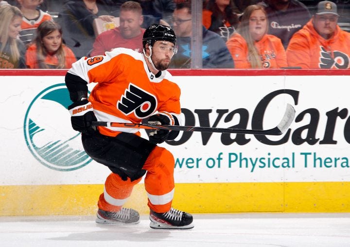 Ivan Provorov of the Philadelphia Flyers skates in a recent game against the Washington Capitals.