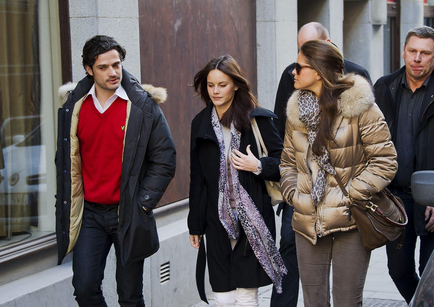 Prince Carl Philip of Sweden and Sofia Helqvist with friends