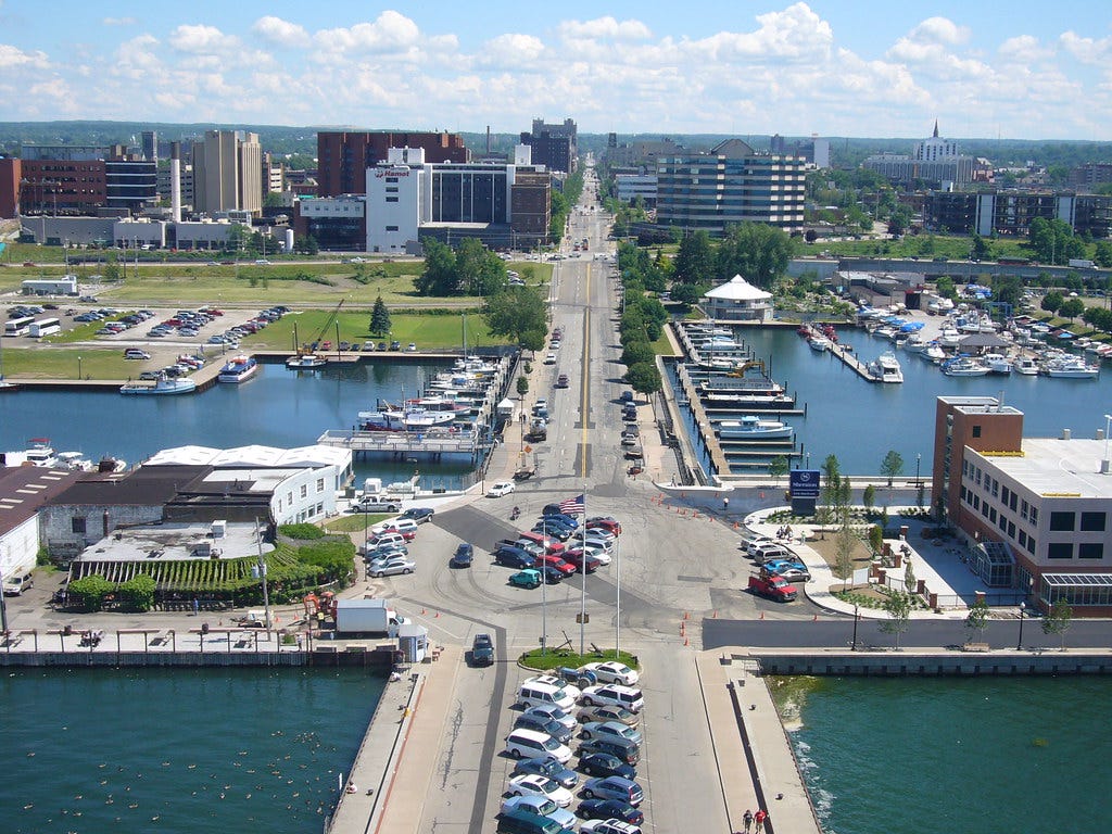 Bayfront and State Street, Erie PA | View from the bicentenn… | Flickr