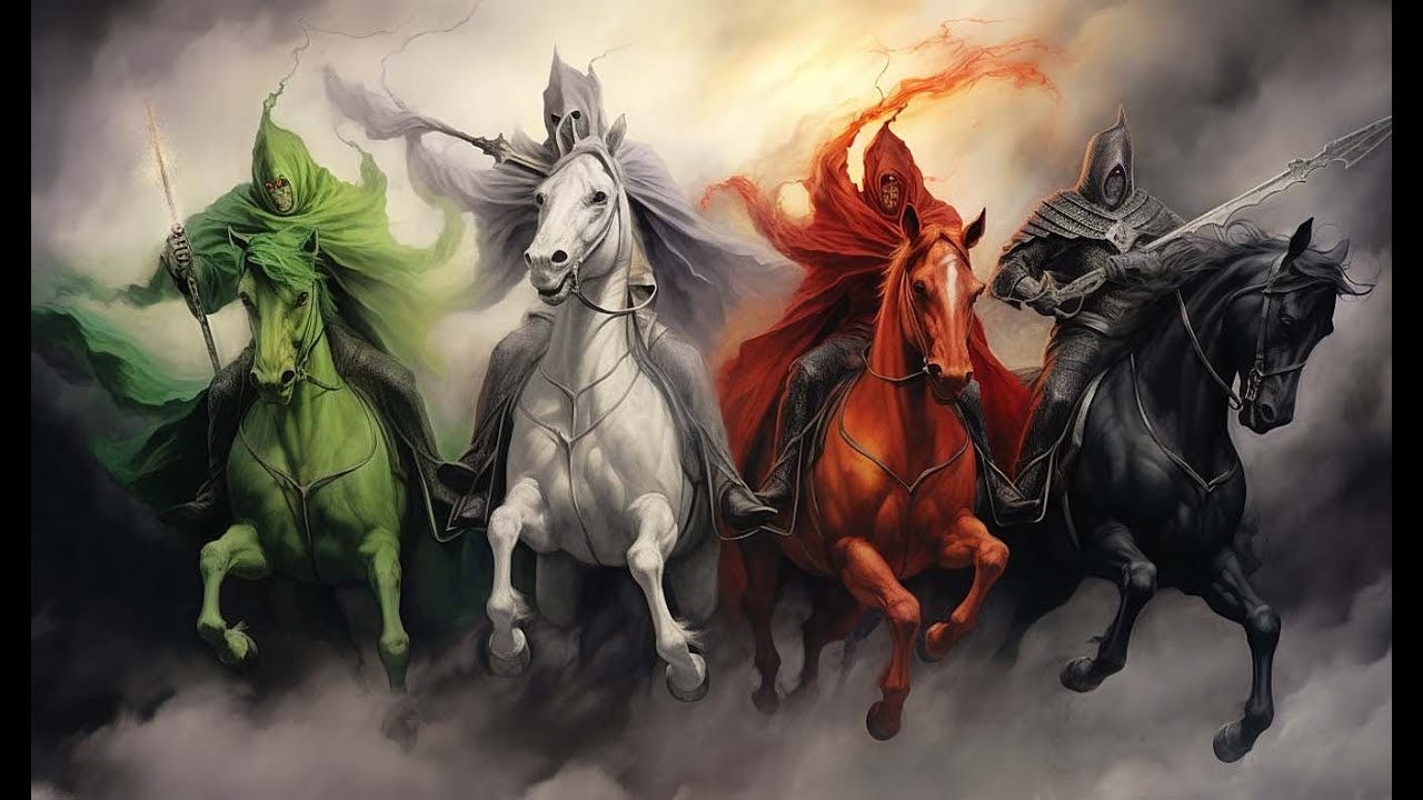 The Four Horsemen of the Apocalypse - When They Show Up... Everything  changes - YouTube