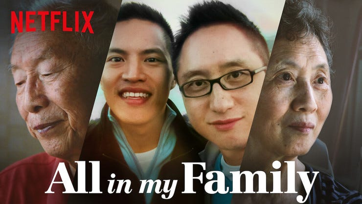 vader, Eric, Hao en moeder (vlnr) / Netflix