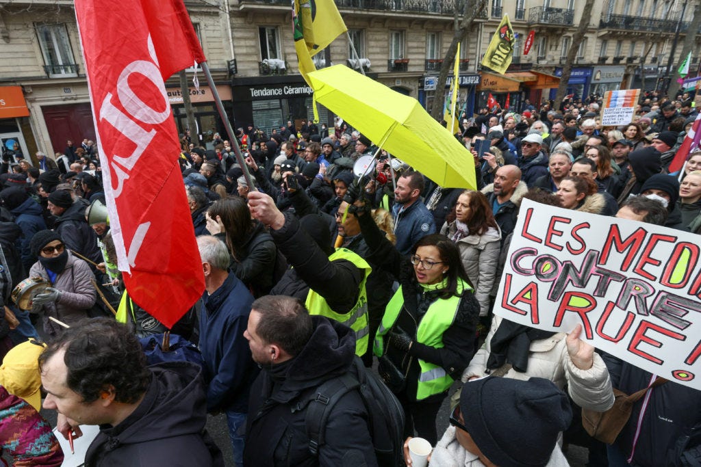 Nearly 1 million French march in 4th day of national protests against  pension changes | PBS NewsHour
