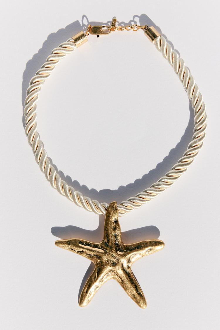 STARFISH CORD NECKLACE - Golden by Zara - Image 4