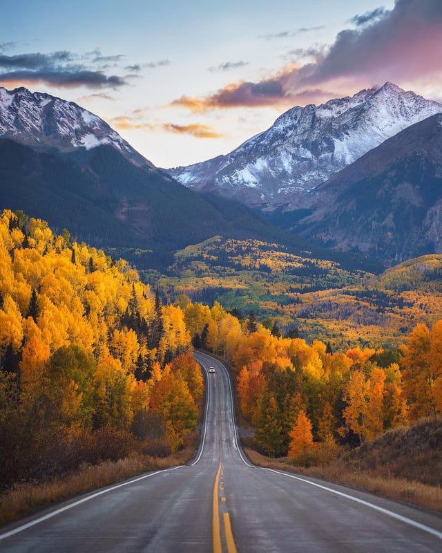 r/MostBeautiful - Autumn views from the State Highway 145 near Telluride, Colorado.
