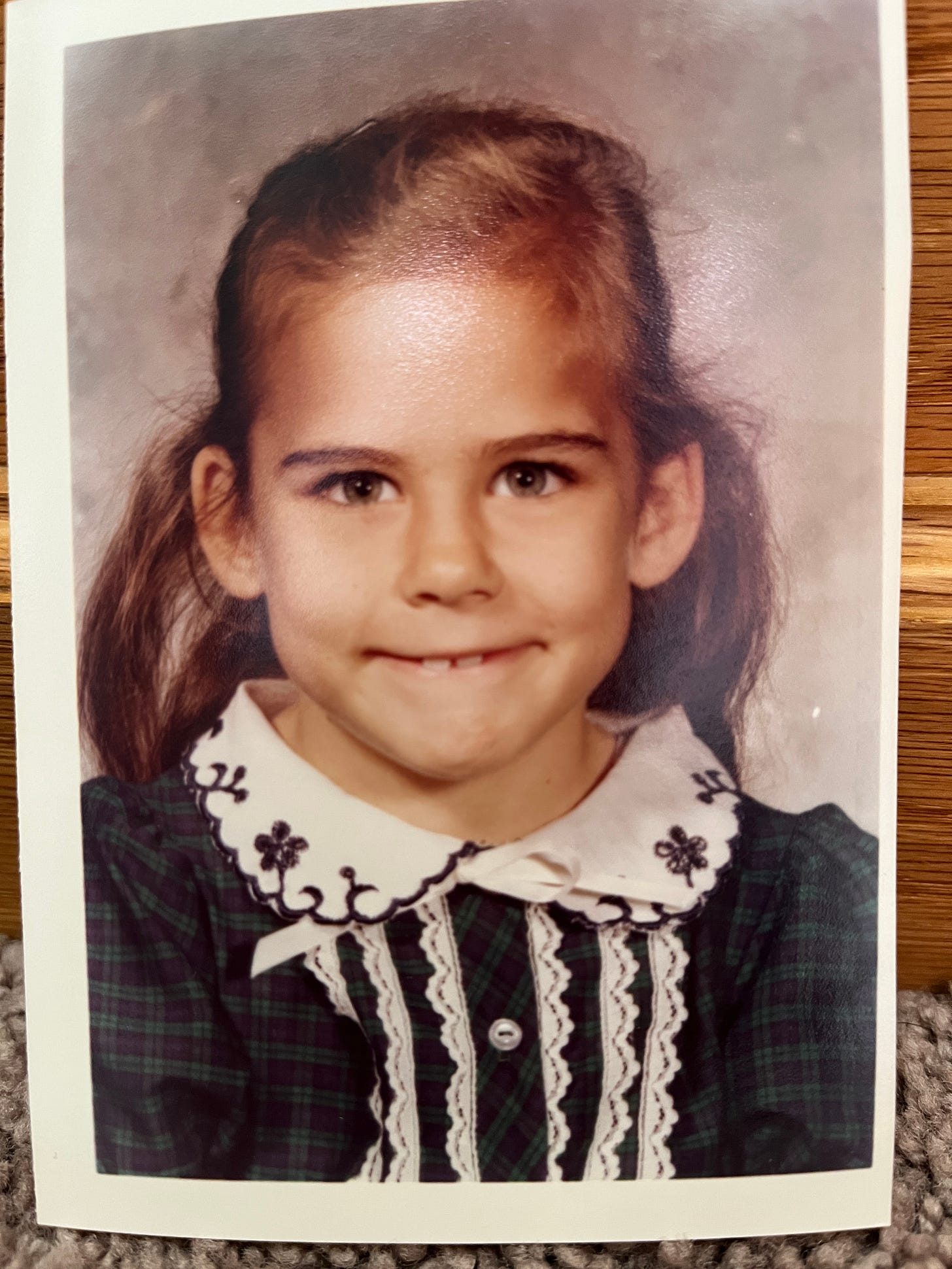 Photograph of Jennifer age 7 as described in the first post of When We Were Seven.