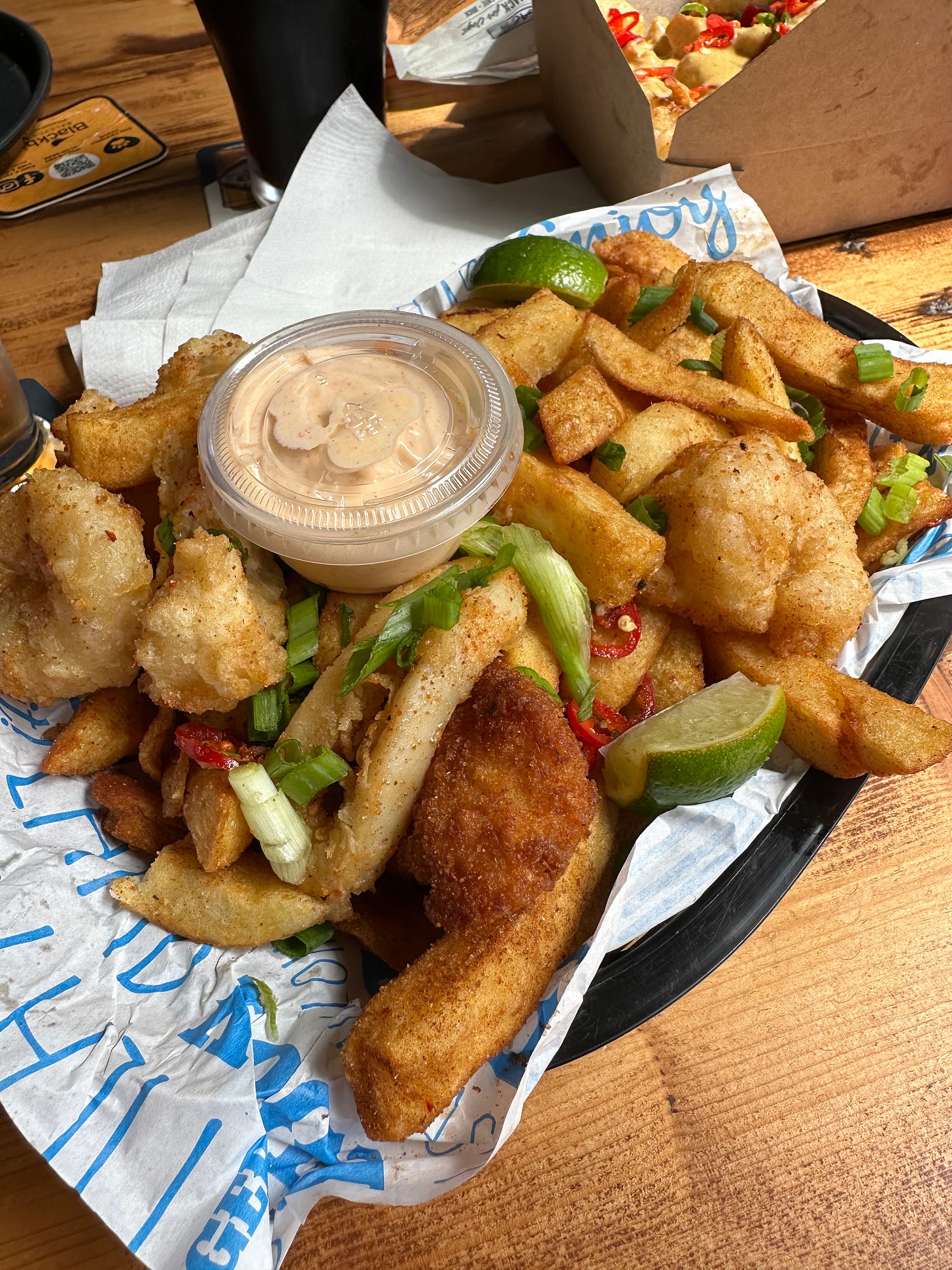 Seafood spice bag at Trawler Boyz, at the Blackbird pub in Ballycotton, Co Cork