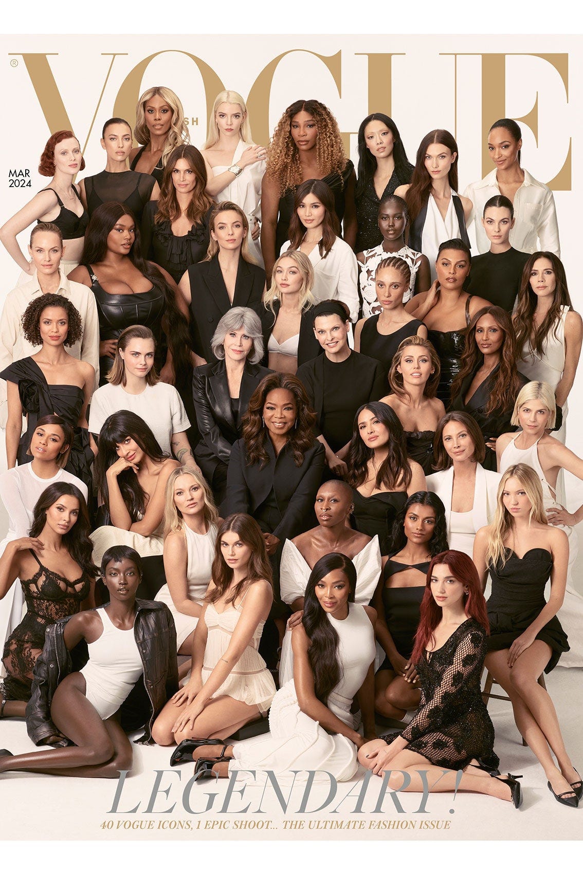 40 Iconic Women Cover The March 2024 Issue Of British Vogue Edward Enninfuls Last As EditorInChief