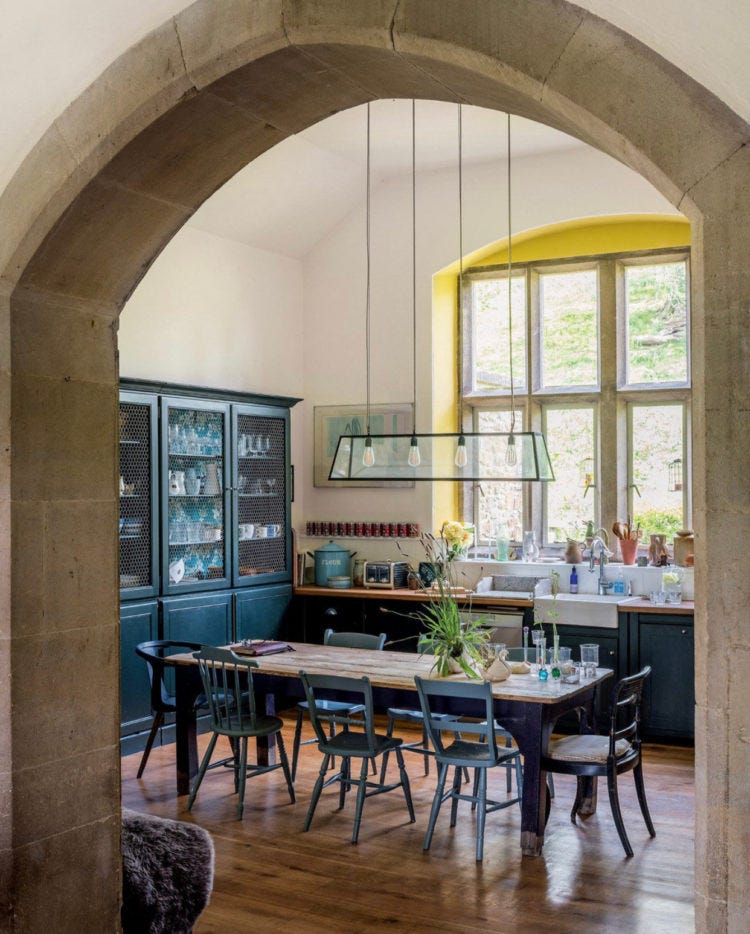 yellow window sill at the home of joa studholme of farrow and ball