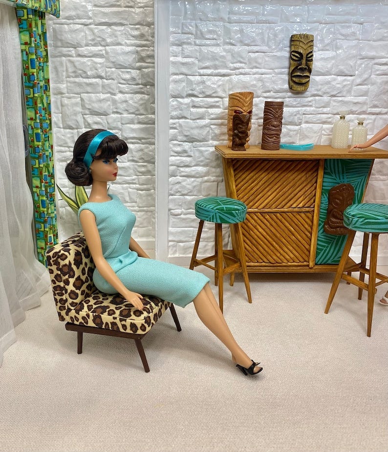 1:6 scale Mid Century Slipper Chair image 9