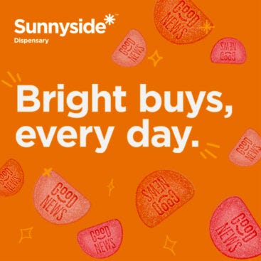 an orange background with text saying bright buys every day