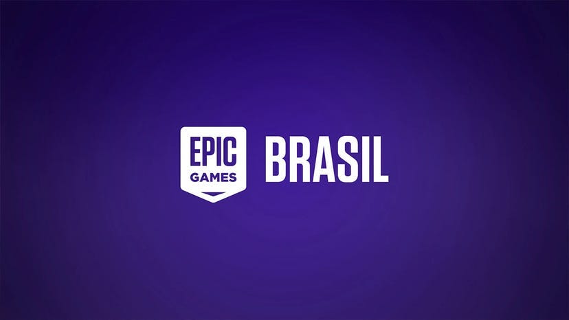 The Epic Games Brasil logo on a purple background