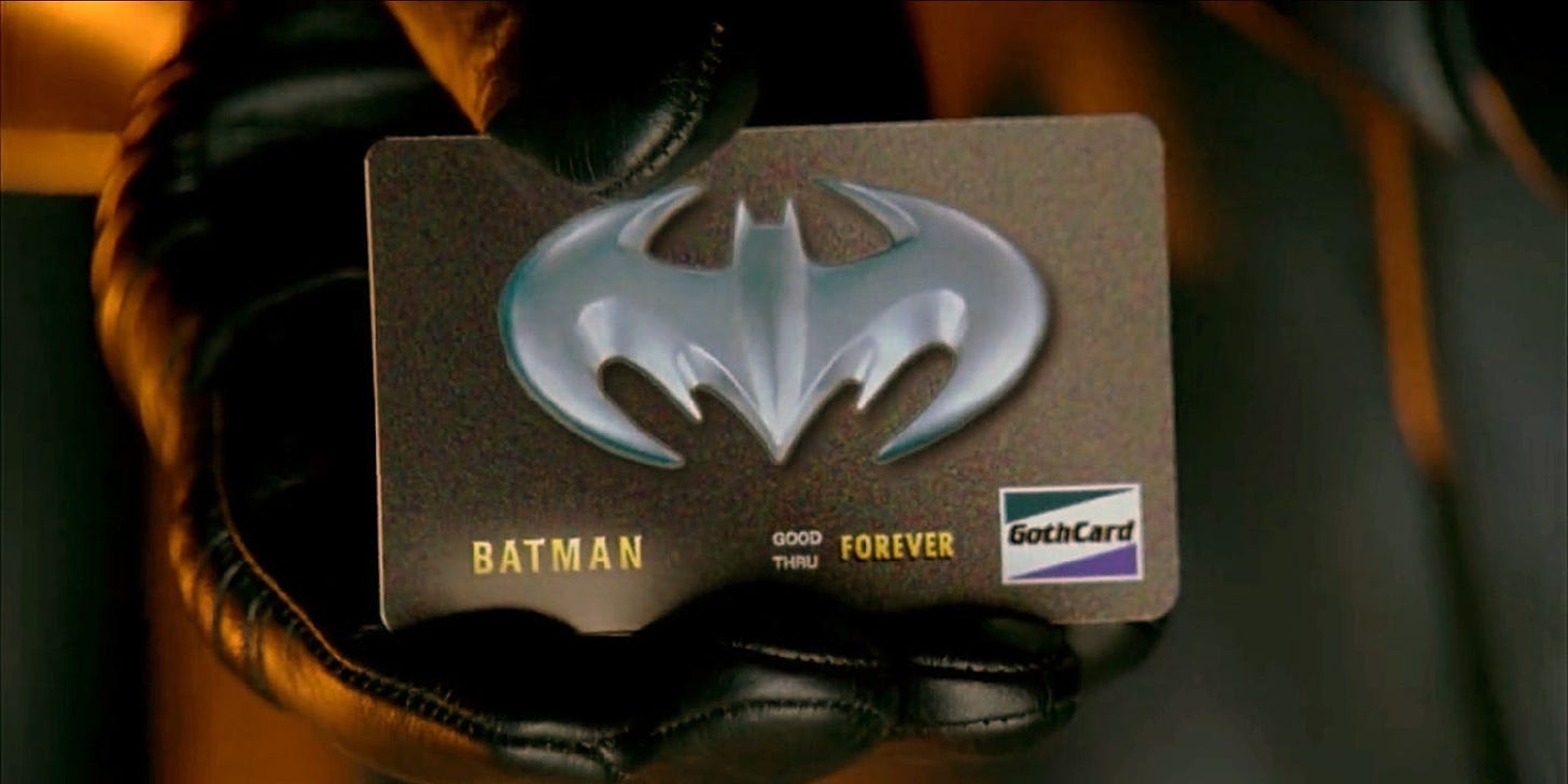 Batman's Movie Credit Card Isn't NEARLY as Weird as His Deadliest Villain's