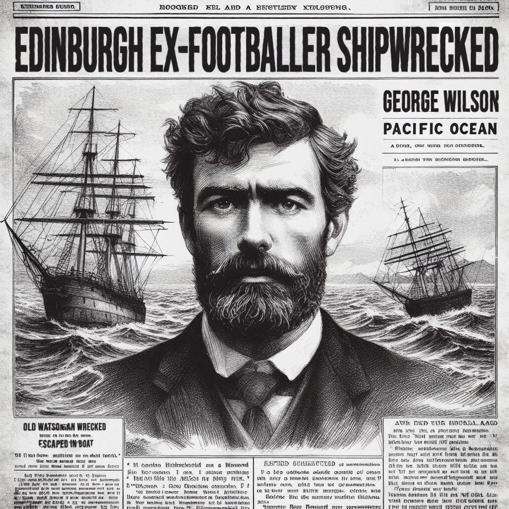 Edinburgh Ex-Footballer Shipwrecked, Singular Discoveries, Paul Brown, Microsoft Image Creator/Dall-E