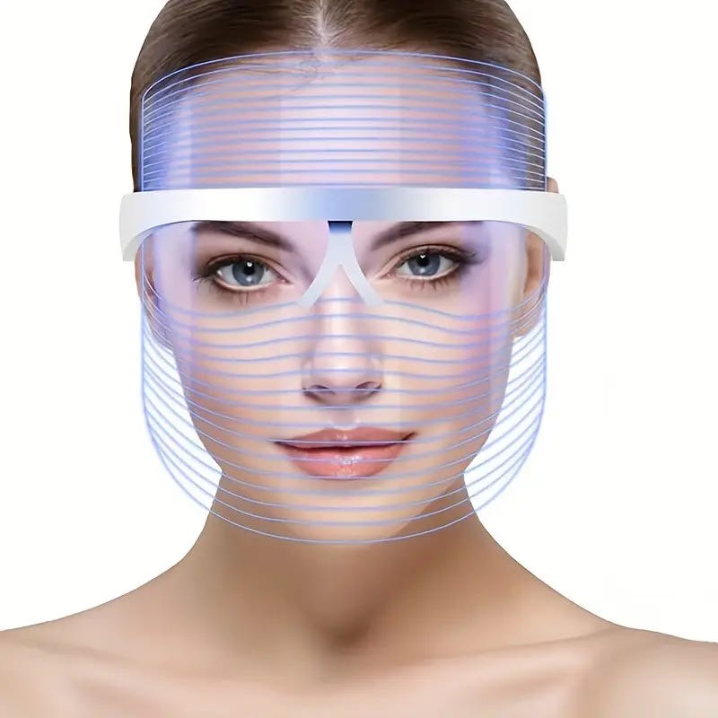 led face mask light therapy   light therapy for face neck mask skin rejuvenation anti aging   mask silicone material foldable for easy carrying 0