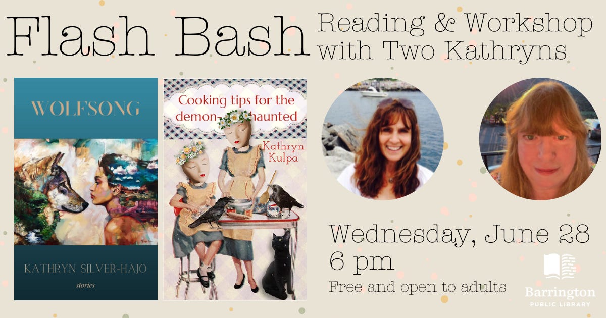 Flash Bash: Reading & Workshop with Two Kathryns