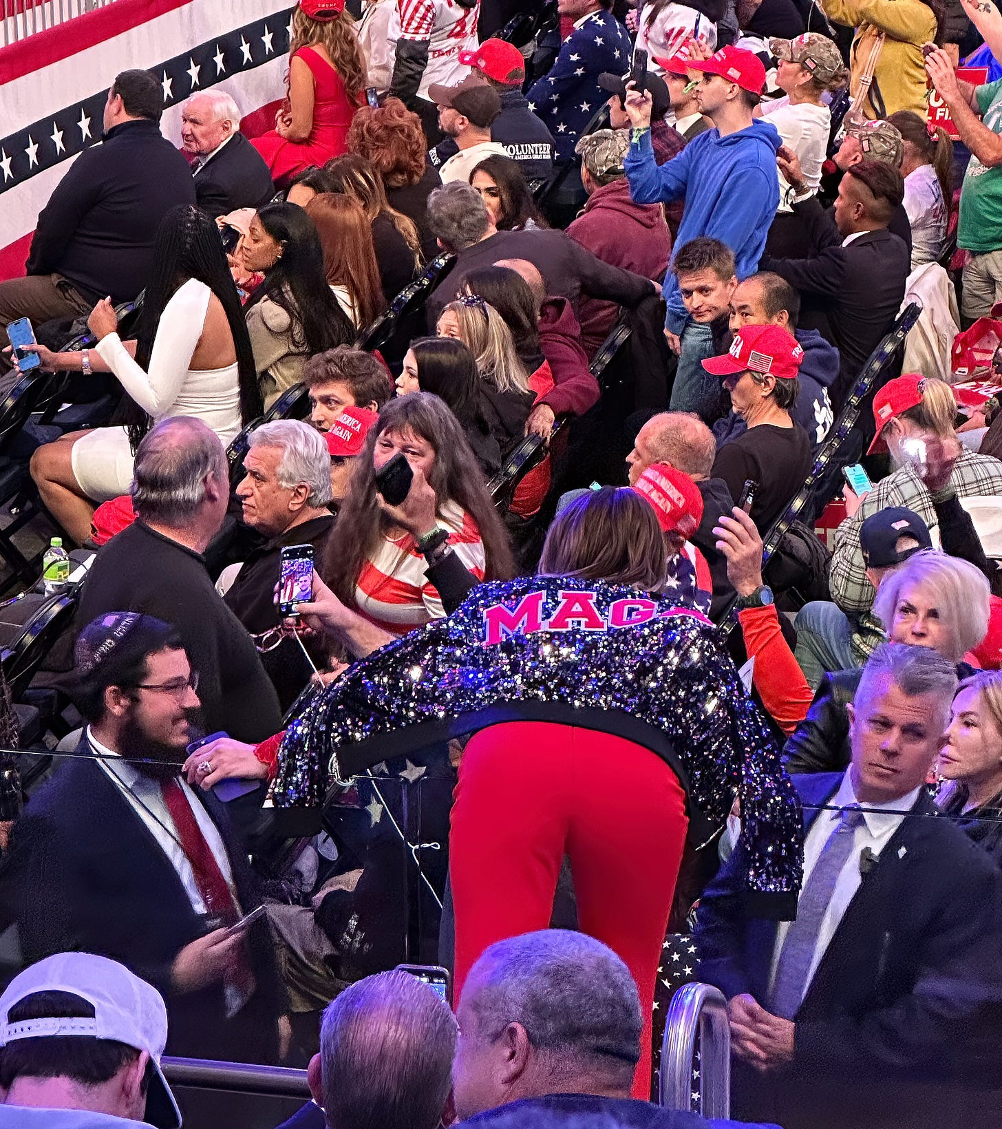 Lawyer Alina Habba at the Madison Square Garden Trump rally.