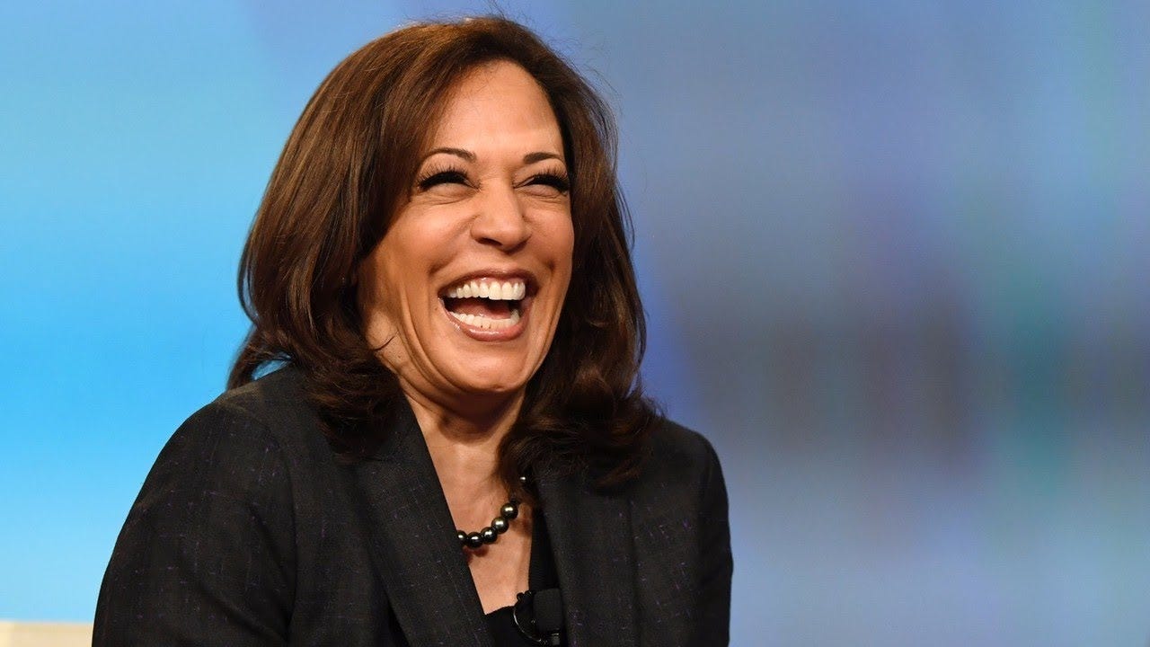 Kamala Harris 'laughs' at the prospect of visiting the border - YouTube
