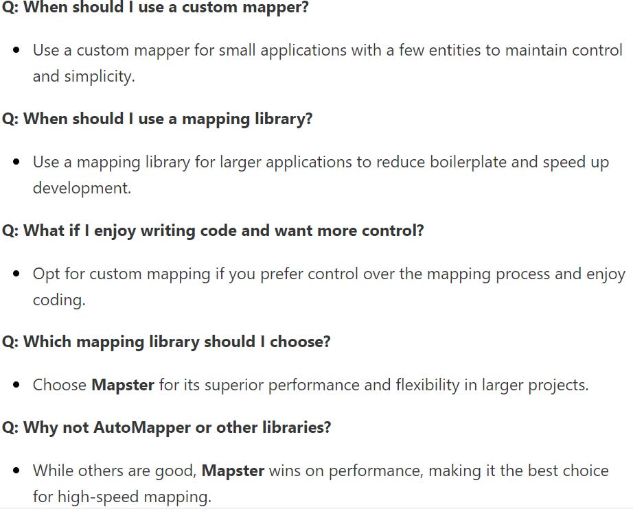 FAQs about using Mapping Libraries or Custom Implementation