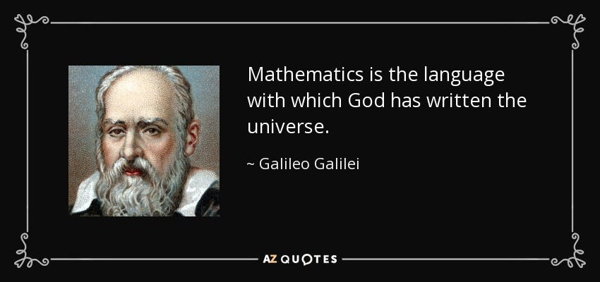 Galileo Galilei quote: Mathematics is the language with which God has ...