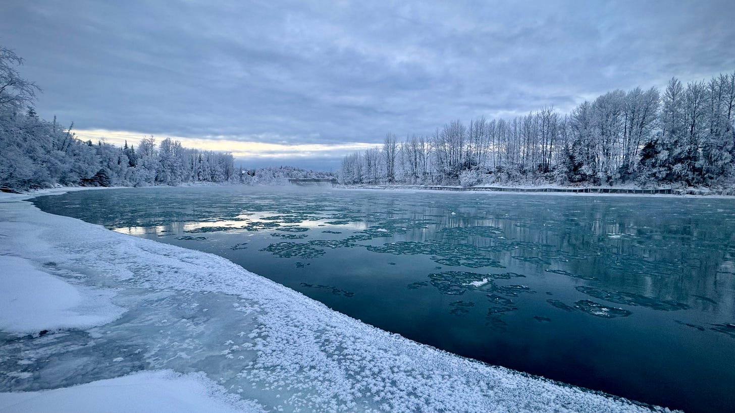 river in winter