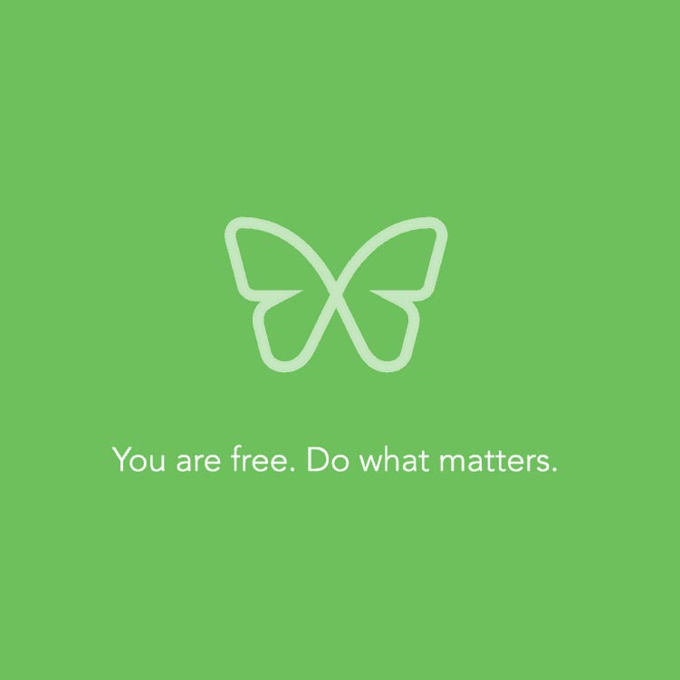 Freedom app logo and slogan