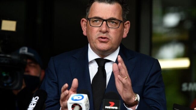 Victorian Premier Daniel Andrews called out "disgusting" and "appalling" behaviour from a "small ugly mob" who have threatened his family. Picture: NCA NewsWire / Andrew Henshaw