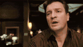 GIF of Mal Reynolds from Firefly reacting to someone saying something inaccurate