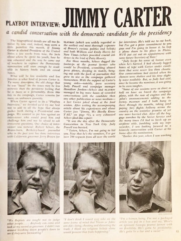 A page from the Playboy interview.