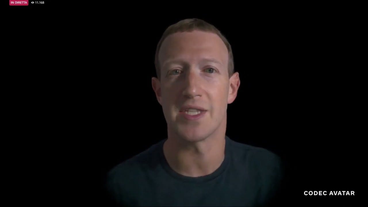 Impressive realistic Mark Zuckerberg avatar shown at Meta Connect - YouTube
