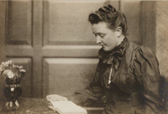 Sarah Orne Jewett at her desk