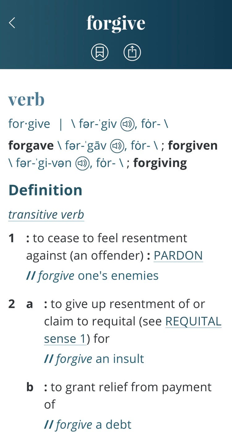 Definition of forgive (verb)