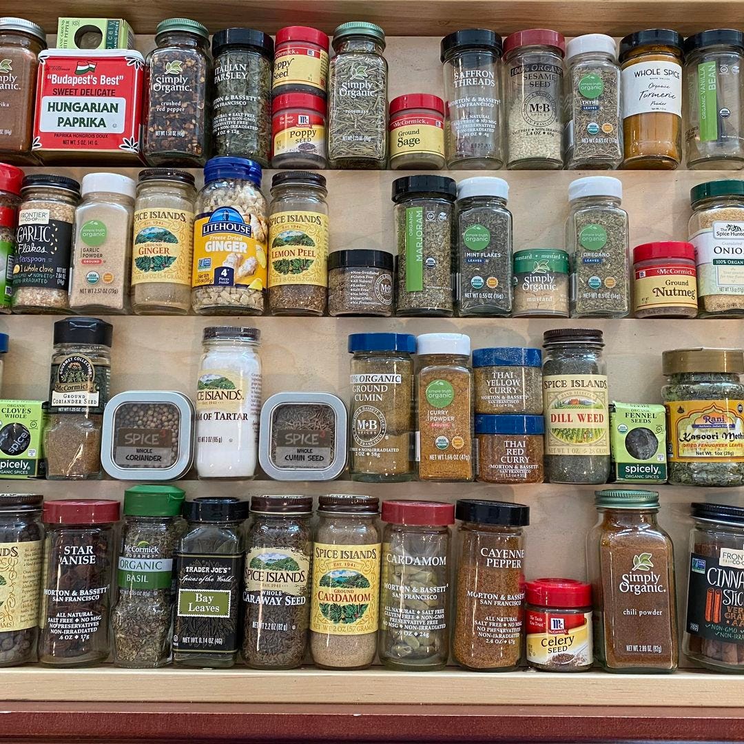 May be an image of spice rack and indoor