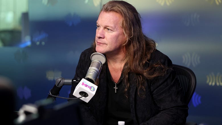 Chris Jericho in front of microphone