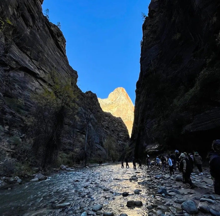 Zion: Sunset at the Narrows