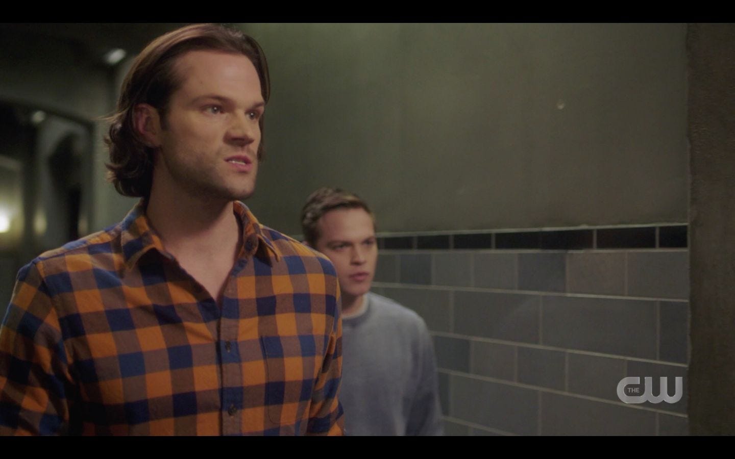 Sam Winchester bares teeth reacting to Nick SPN Game Night