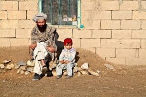 Father and daughter in Afghanistan