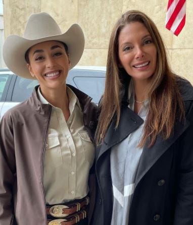 Alex Meneses with Lindsey Morgan on CW's Walker mother daughter mttg