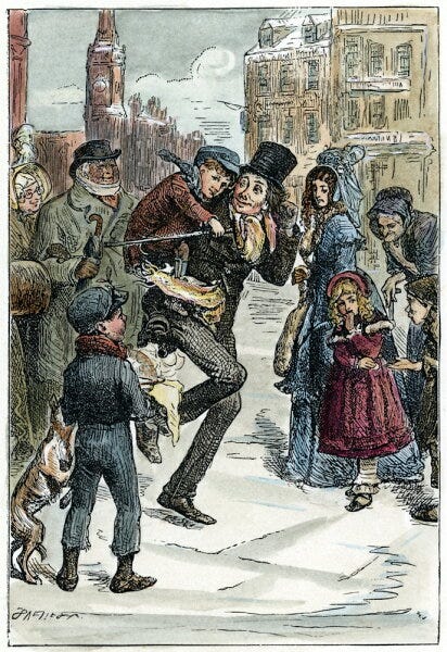 Posterazzi: Dickens Christmas Carol 1843 Bob Cratchit And Tiny Tim ...