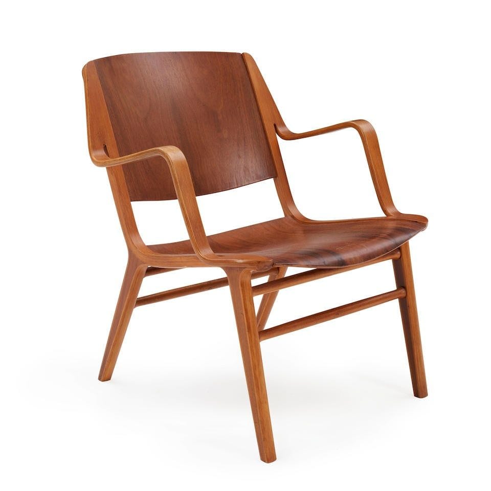 Peter Hvidt and Orla Mølgaard-Nielsen for Fritz Hansen 'Ax' Chair, Denmark, c. 1950, teak, ...