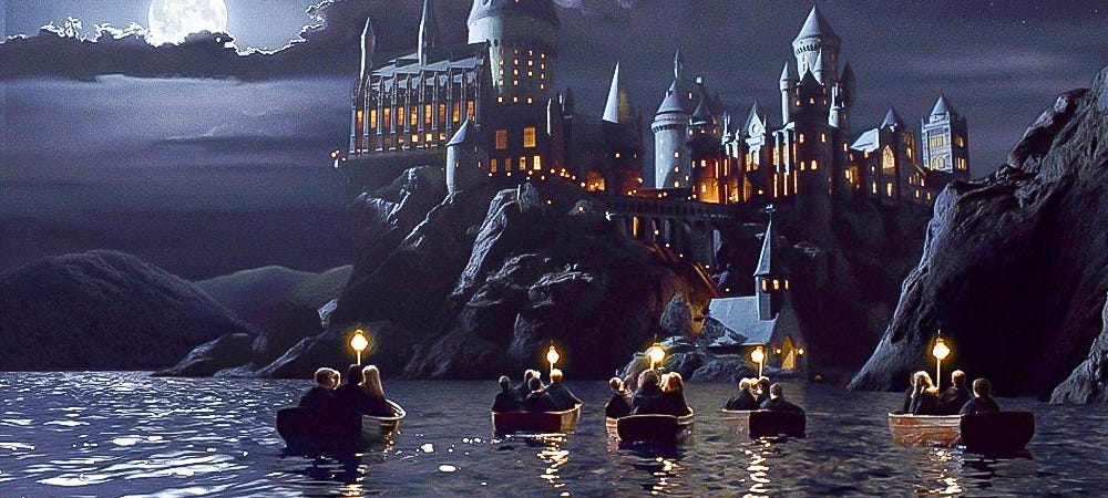 Arriving at Hogwarts (Credit: Warner Bros.)