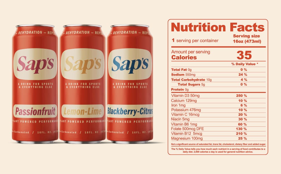 Sap's, A Drink for Sports & Everything Else