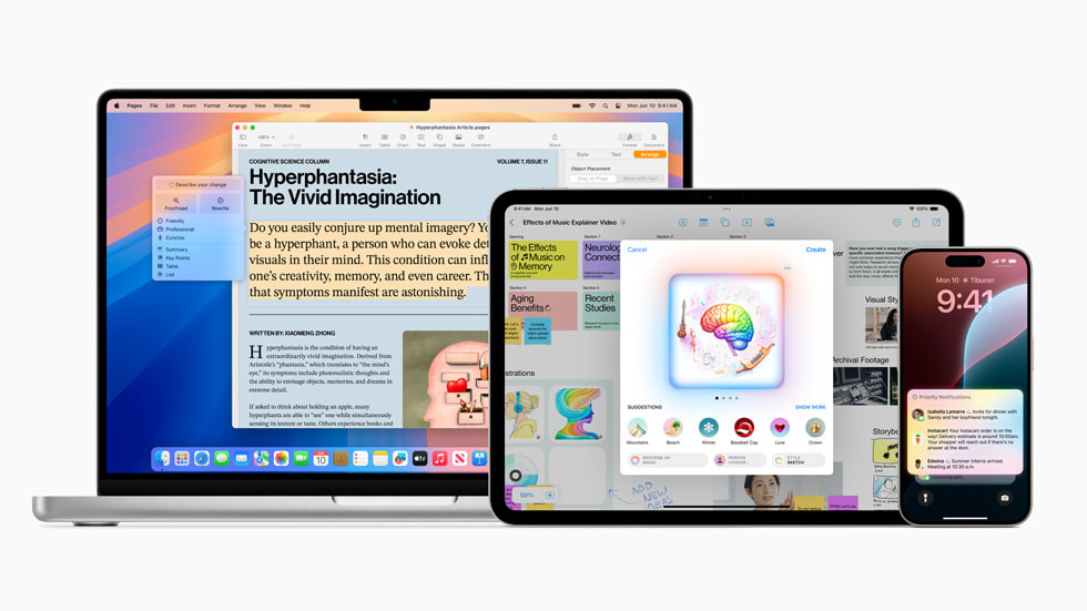 Apresentamos a Apple Intelligence para iPhone, iPad e Mac - Apple (BR)