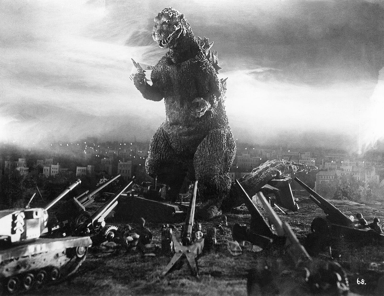 Picture of Godzilla from the original 1954 movie