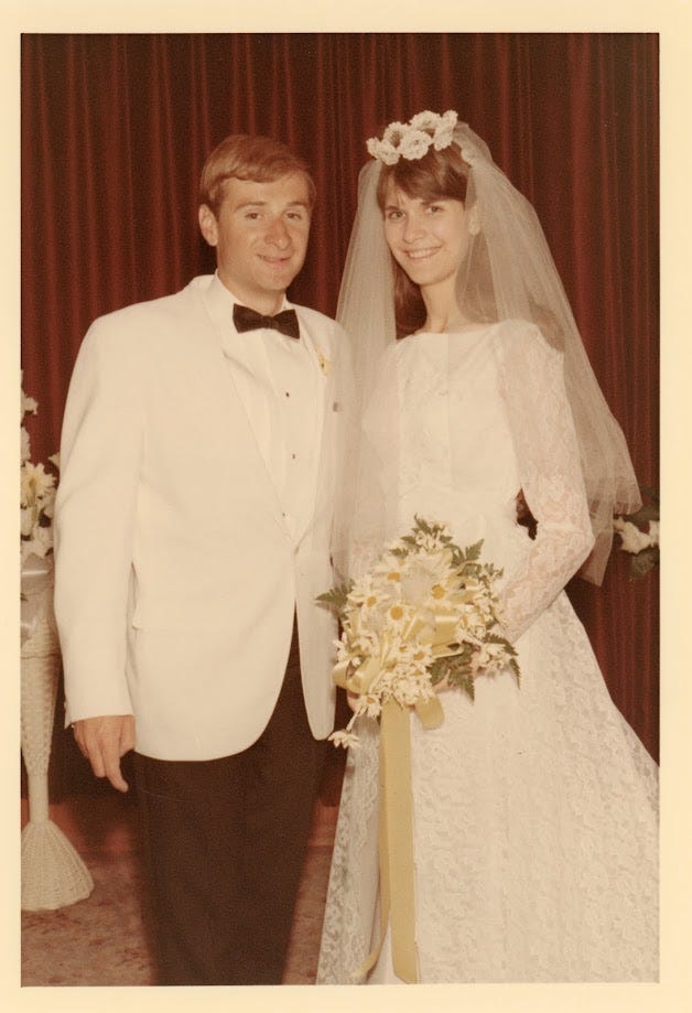 Ted Callin and Barbara Clark, wedding photo