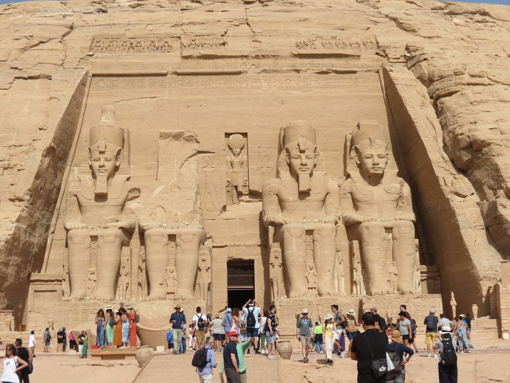 Great statues at entrance to Abu Simbel